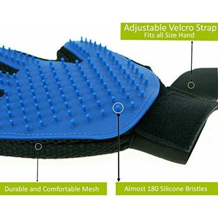 Mr. Peanut's Pet Grooming Gloves — 2-Pack Silicone Deshedding Gloves for Dogs & Cats