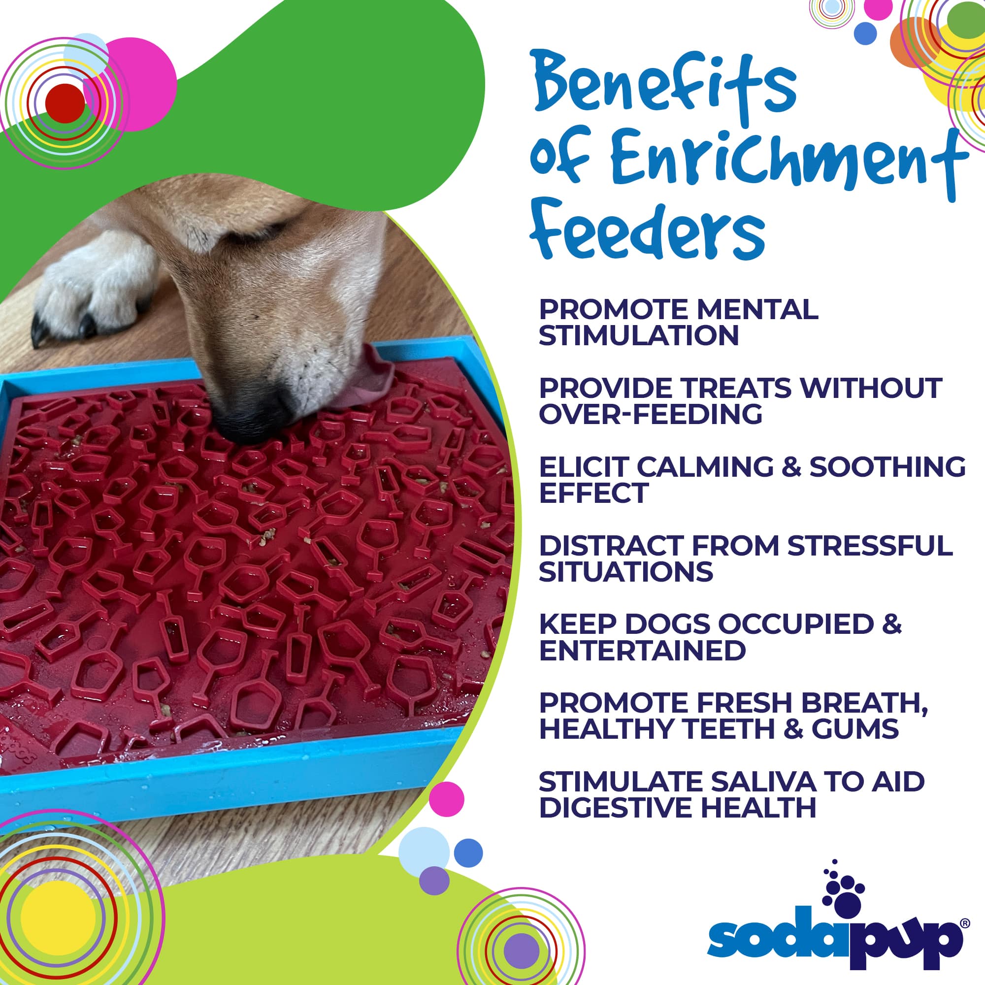 SodaPup Vino Dog eMat — Wine-Inspired Enrichment Lick Mat for Dogs & Cats