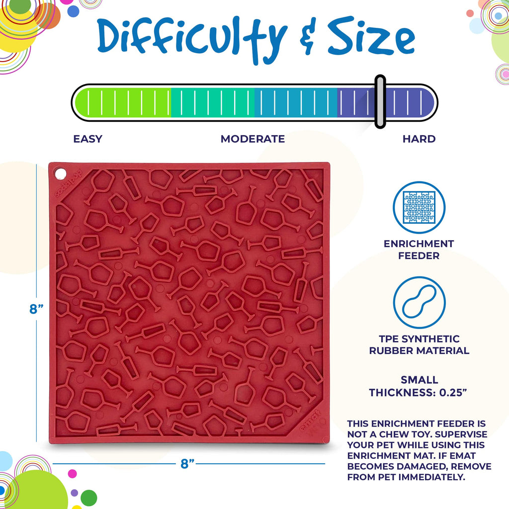 SodaPup Vino Dog eMat — Wine-Inspired Enrichment Lick Mat for Dogs & Cats