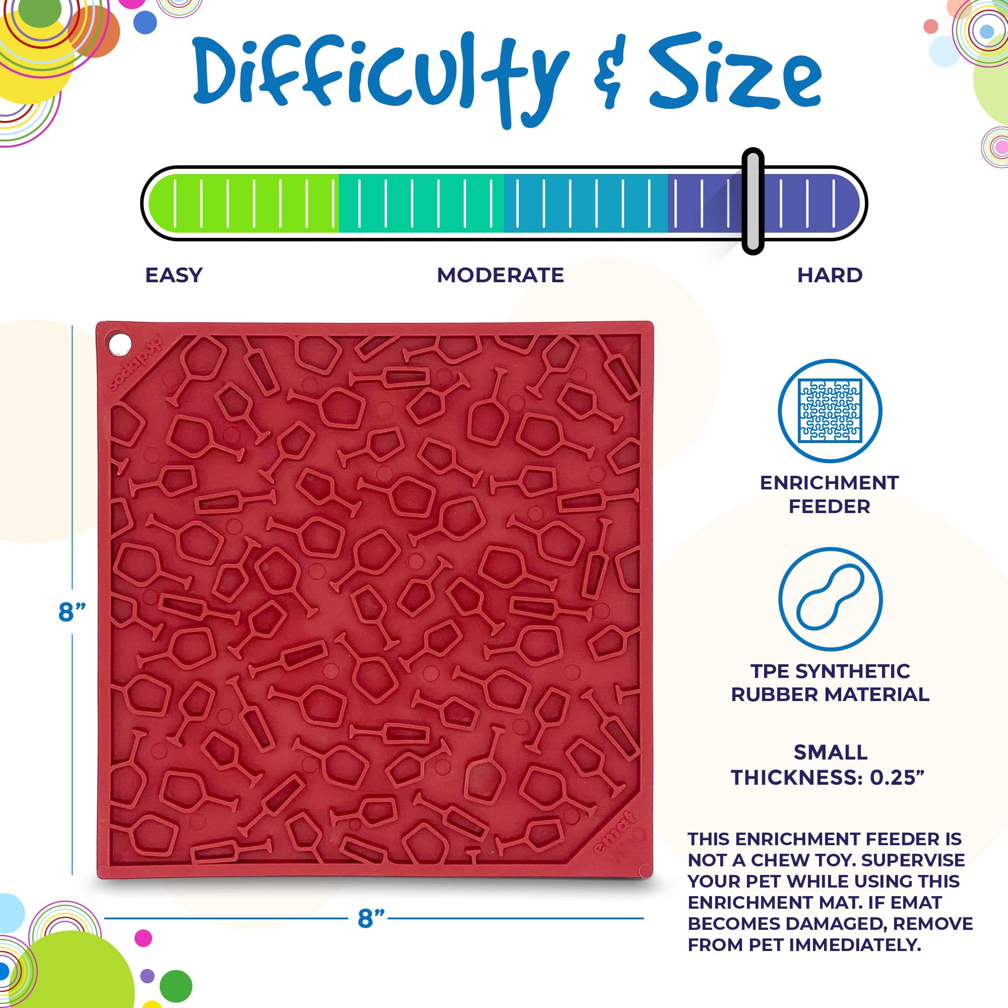 SodaPup Vino Dog eMat — Wine-Inspired Enrichment Lick Mat for Dogs & Cats