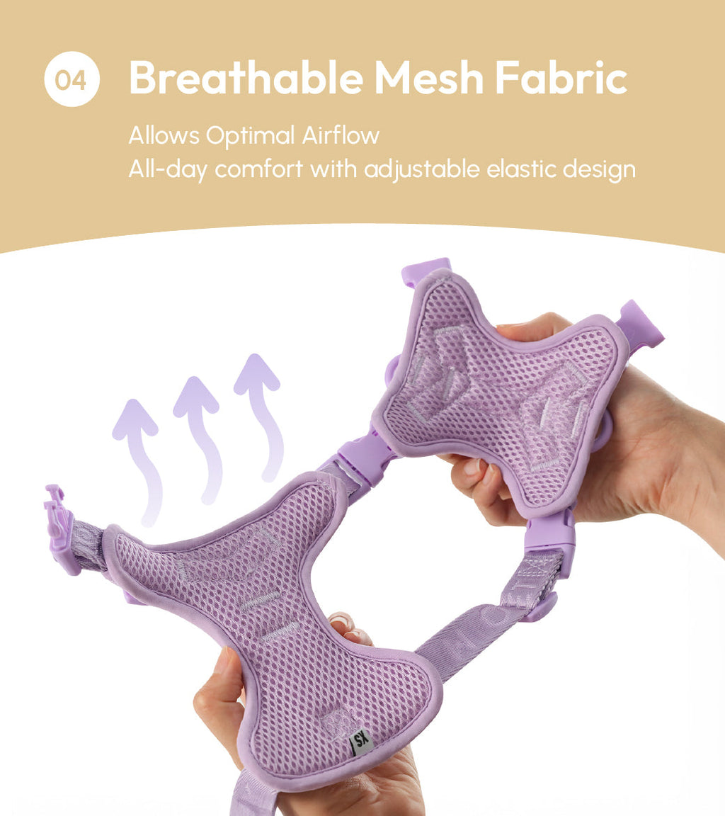 No-Pull Active Pet Harness — Breathable, Adjustable Dog Harness with Dual Buckle & Anti-Pull Rings