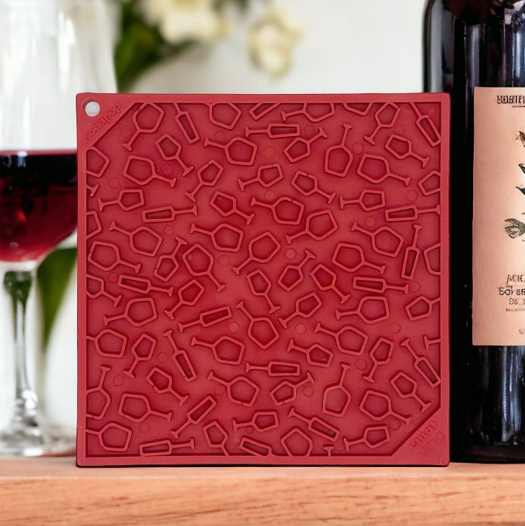 SodaPup Vino Dog eMat — Wine-Inspired Enrichment Lick Mat for Dogs & Cats