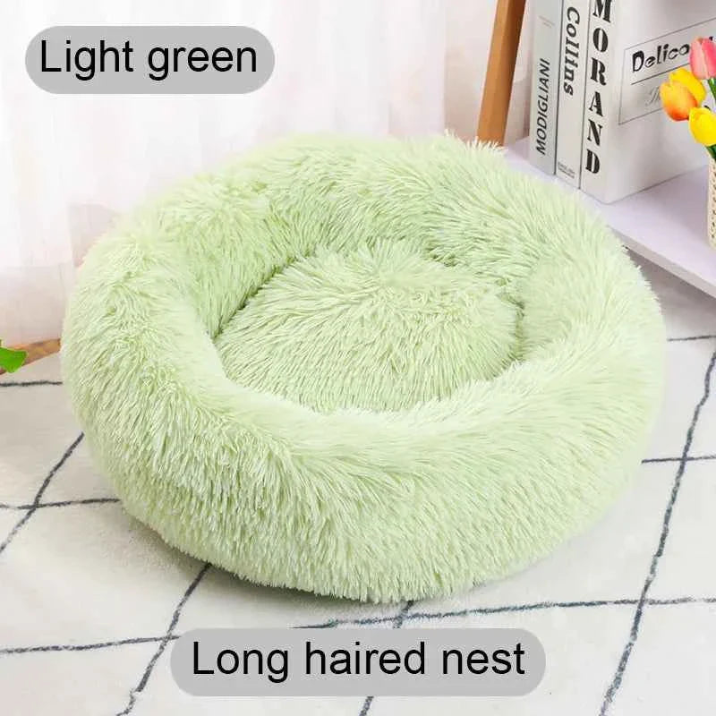 Donut Pet Bed — Calming Plush Cuddler Nest for Dogs & Cats | 3 Styles, 4 Colors, 3 Sizes