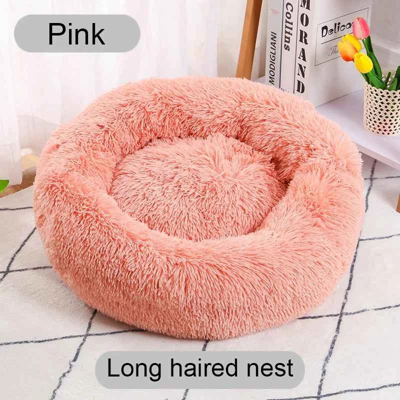 Donut Pet Bed — Calming Plush Cuddler Nest for Dogs & Cats | 3 Styles, 4 Colors, 3 Sizes