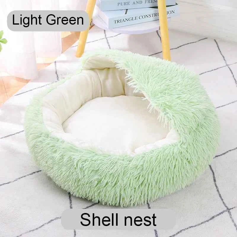 Donut Pet Bed — Calming Plush Cuddler Nest for Dogs & Cats | 3 Styles, 4 Colors, 3 Sizes