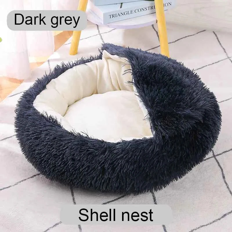 Donut Pet Bed — Calming Plush Cuddler Nest for Dogs & Cats | 3 Styles, 4 Colors, 3 Sizes