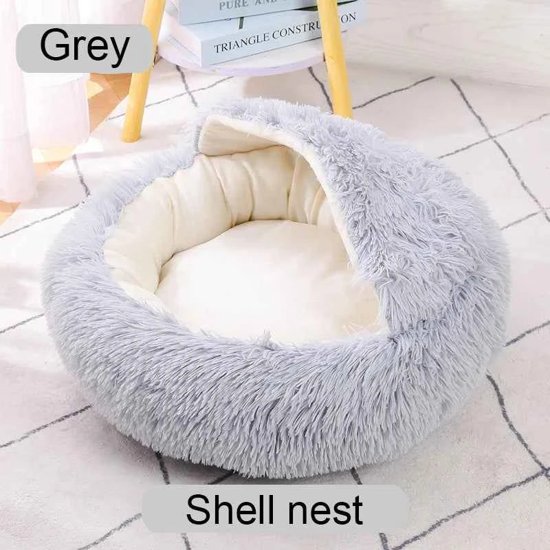 Donut Pet Bed — Calming Plush Cuddler Nest for Dogs & Cats | 3 Styles, 4 Colors, 3 Sizes