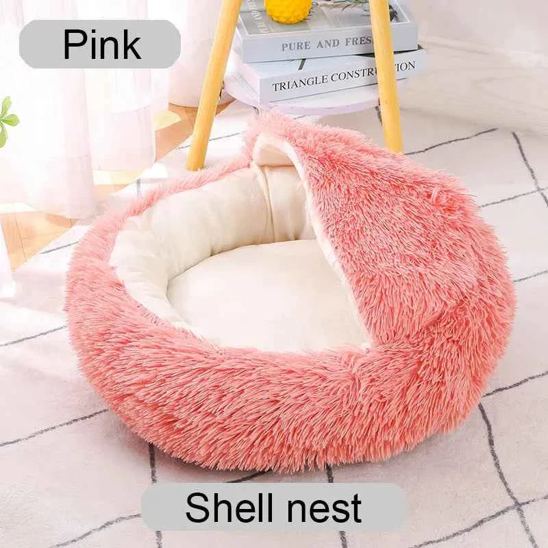 Donut Pet Bed — Calming Plush Cuddler Nest for Dogs & Cats | 3 Styles, 4 Colors, 3 Sizes