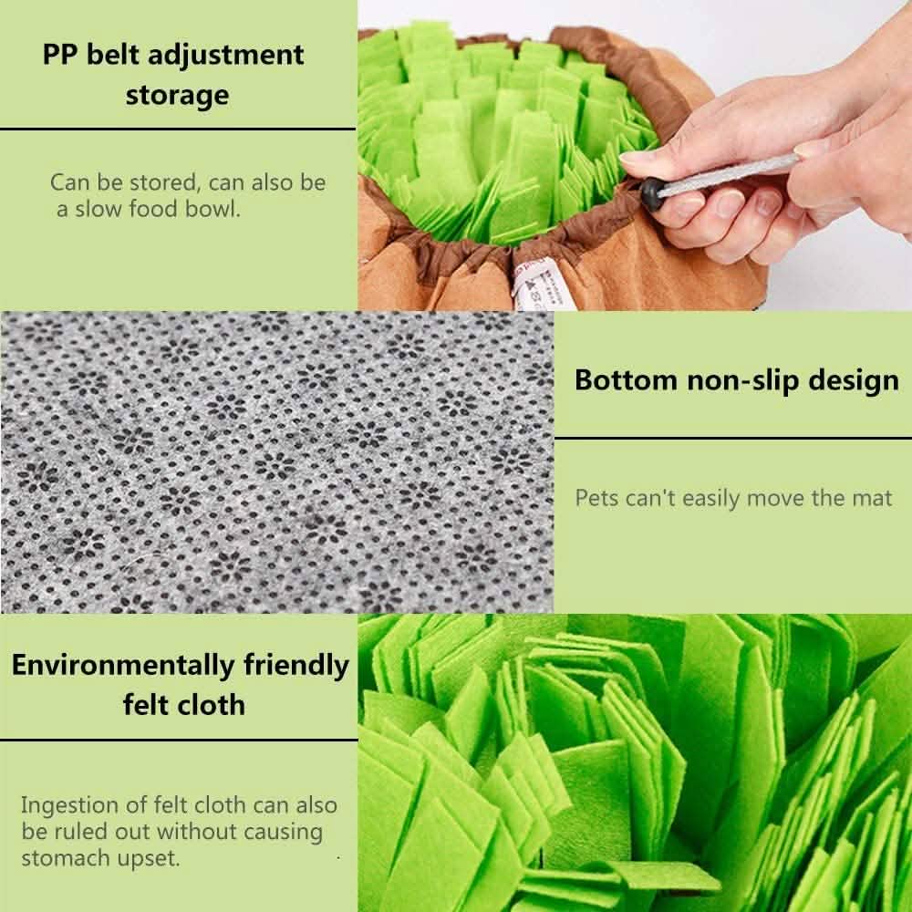 AWOOF Pet Snuffle Mat for Dogs — Nose Work Foraging Mat for Mental Stimulation & Slow Feeding