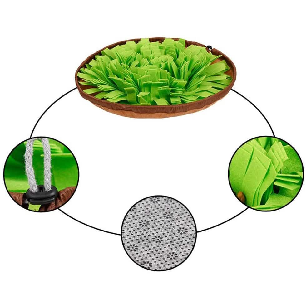 AWOOF Pet Snuffle Mat for Dogs — Nose Work Foraging Mat for Mental Stimulation & Slow Feeding