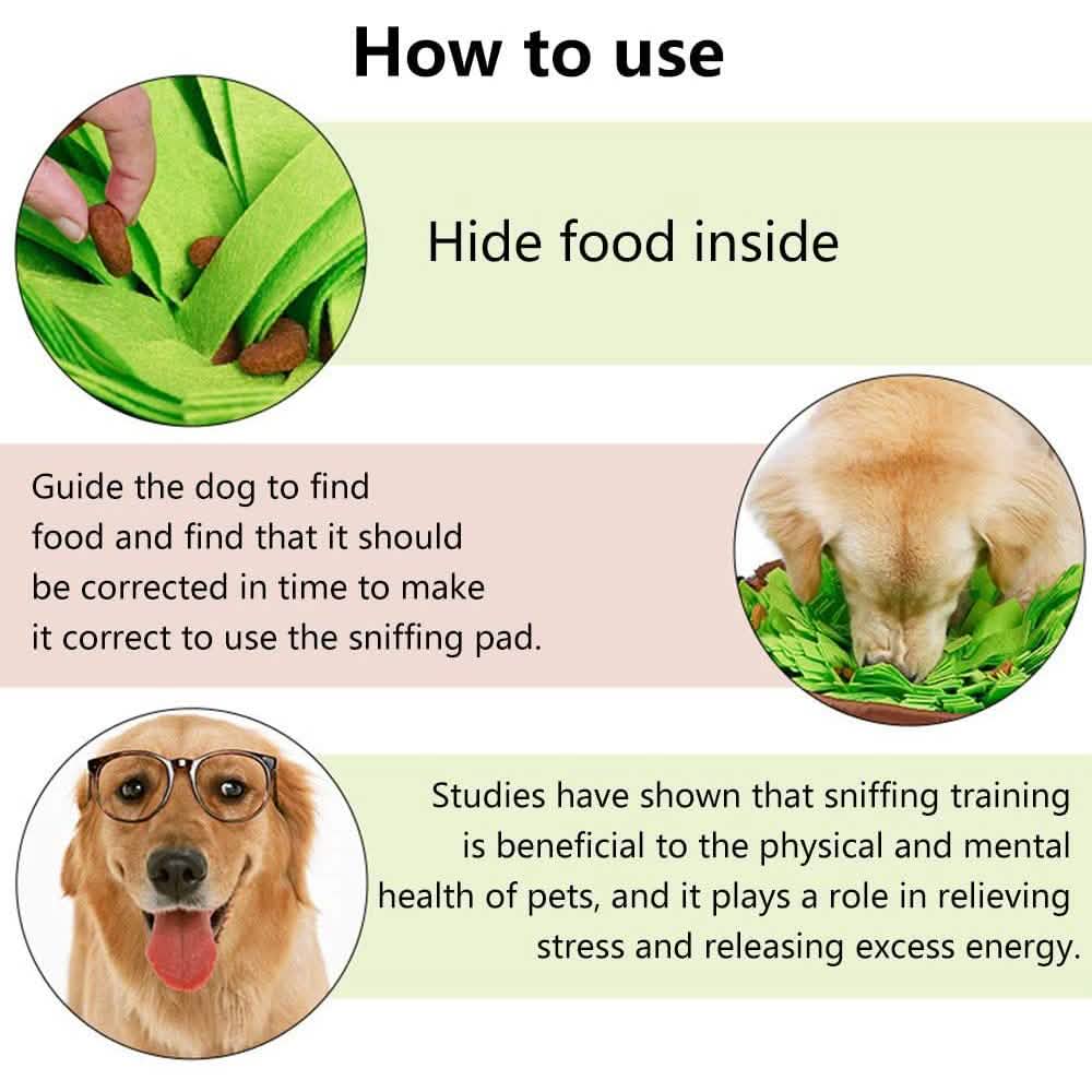 AWOOF Pet Snuffle Mat for Dogs — Nose Work Foraging Mat for Mental Stimulation & Slow Feeding