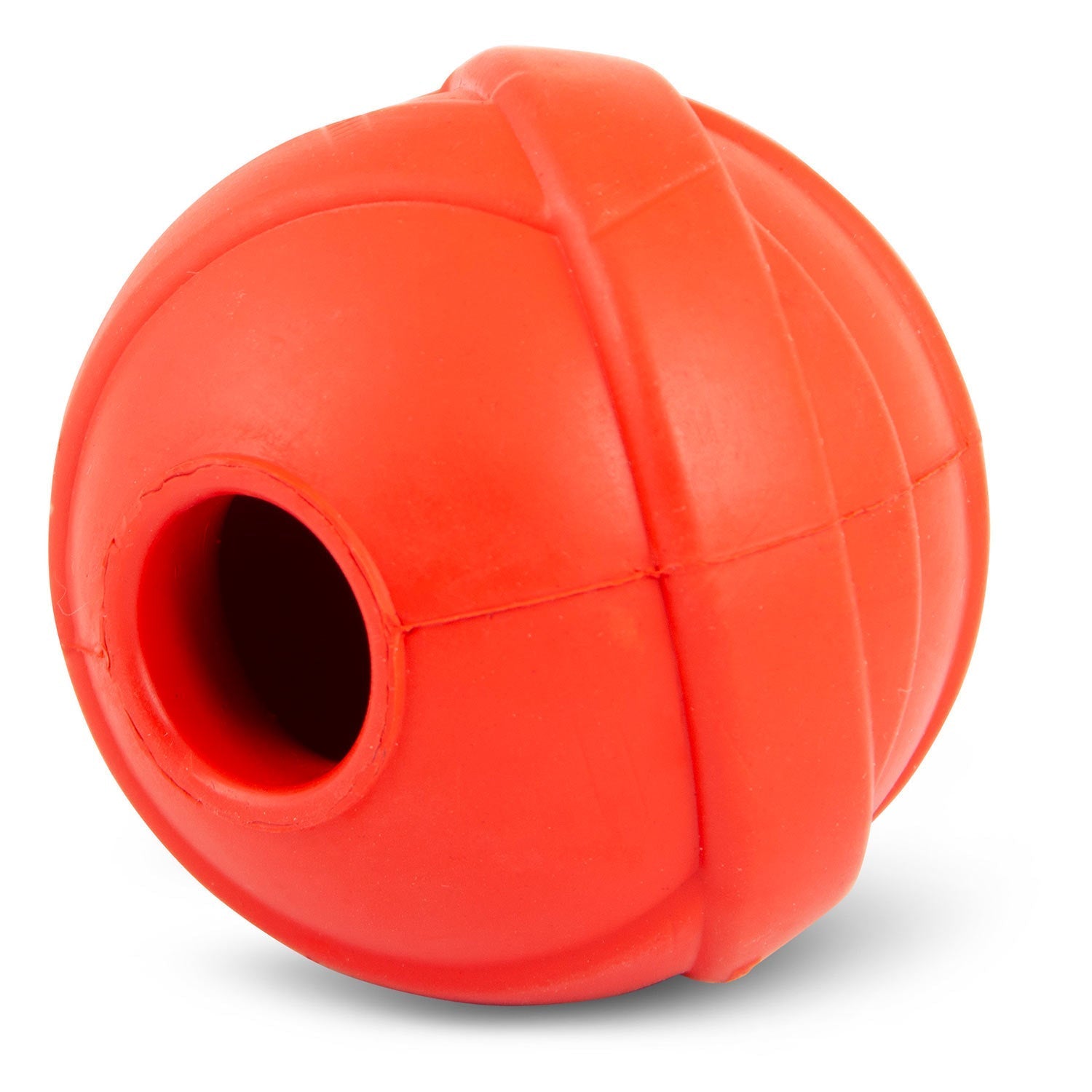 Jeffers Red Orbits Ball — Natural Rubber Treat-Dispensing Dog Chew Toy