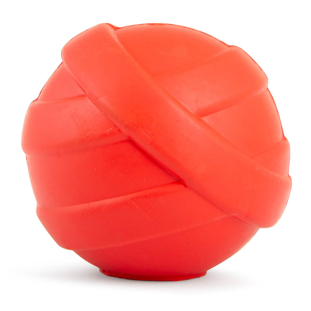 Jeffers Red Orbits Ball — Natural Rubber Treat-Dispensing Dog Chew Toy