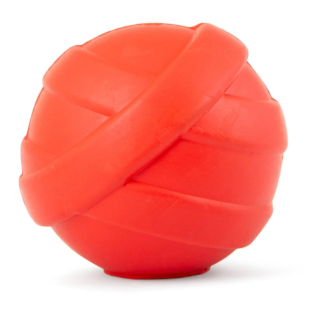 Jeffers Red Orbits Ball — Natural Rubber Treat-Dispensing Dog Chew Toy