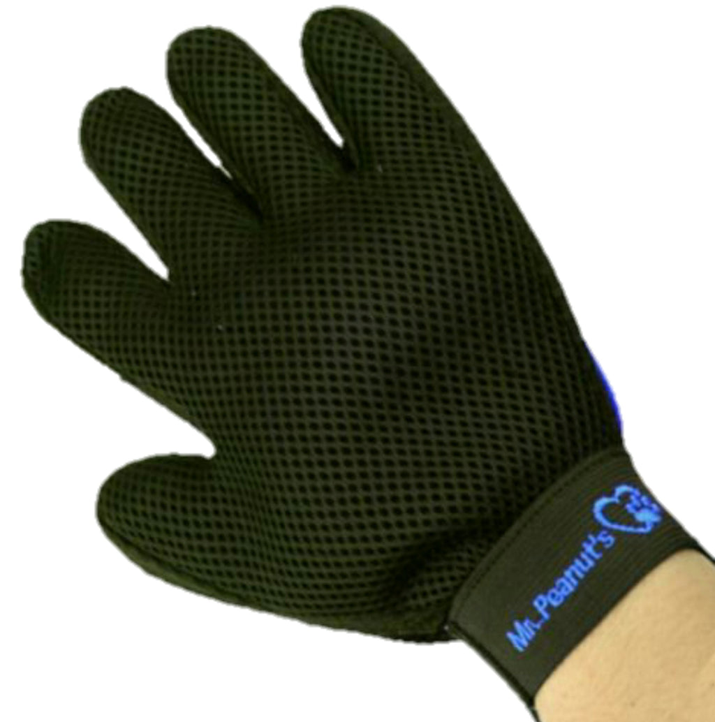 Mr. Peanut's Pet Grooming Gloves — 2-Pack Silicone Deshedding Gloves for Dogs & Cats