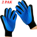 Mr. Peanut's Pet Grooming Gloves — 2-Pack Silicone Deshedding Gloves for Dogs & Cats