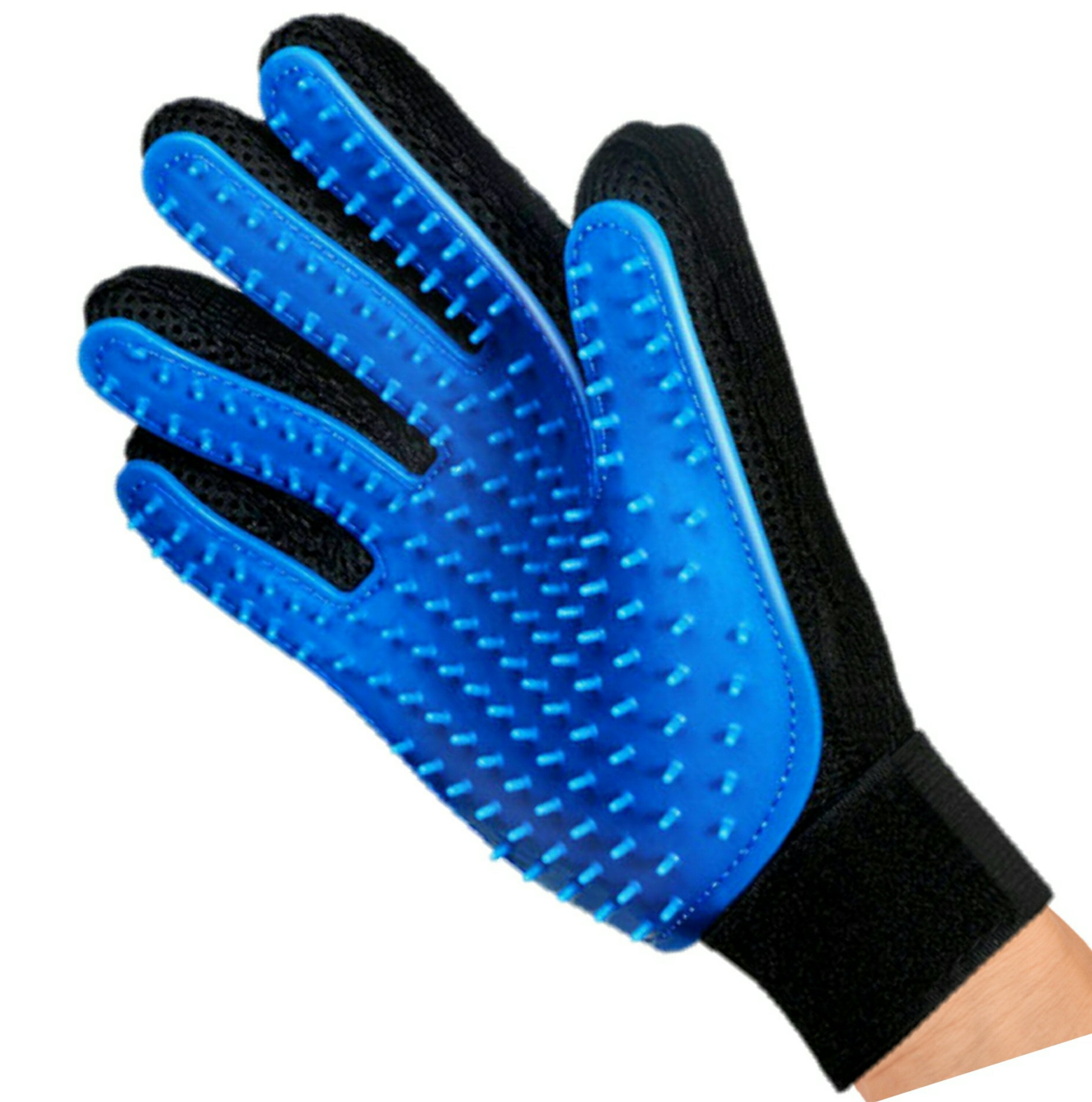 Mr. Peanut's Pet Grooming Gloves — 2-Pack Silicone Deshedding Gloves for Dogs & Cats