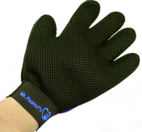 Mr. Peanut's Pet Grooming Gloves — 2-Pack Silicone Deshedding Gloves for Dogs & Cats